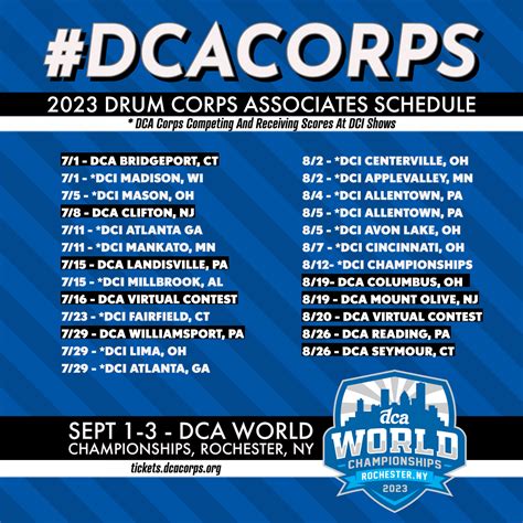 dca drum corps|dca drum corps schedule.